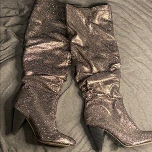 INC Slouchy Knee High Sparkle Boots